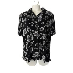 VTG Oversized Floral Grandma Resort Tropical Vacation Shortsleeve Women's Size